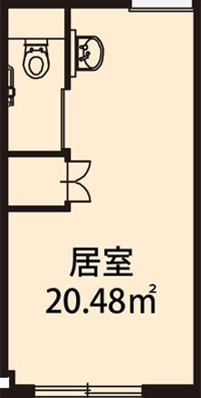 兵庫県伊丹市のサービス付き高齢者向け住宅 やさしい手伊丹のお部屋の見取り図