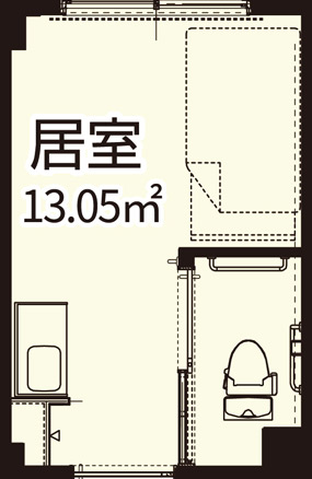 奈良県橿原市の住宅型有料老人ホーム フォーユー橿原のお部屋の見取り図