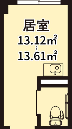 住宅型有料老人ホーム フォーユー東大阪吉田のお部屋の見取り図